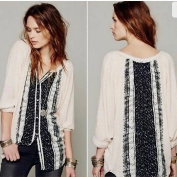 Free People Days of Romance Peasant Blouse. Ivory. Size XS - Picture 2 of 11